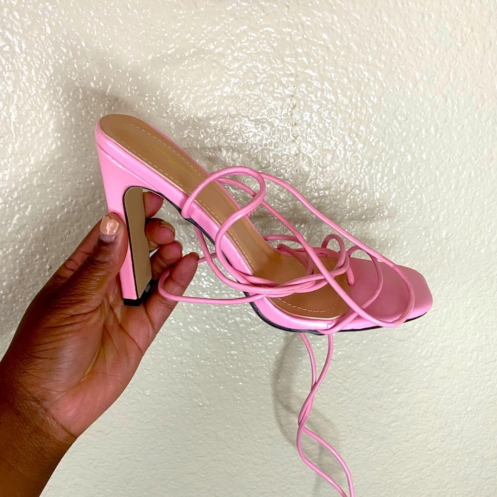 Pink Heels lace up